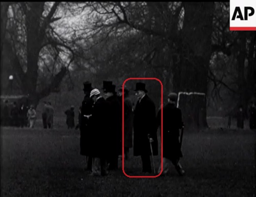 Screenshot from "Another Wall Game Ends Without Score (1932)", with M. R. James highlighted.