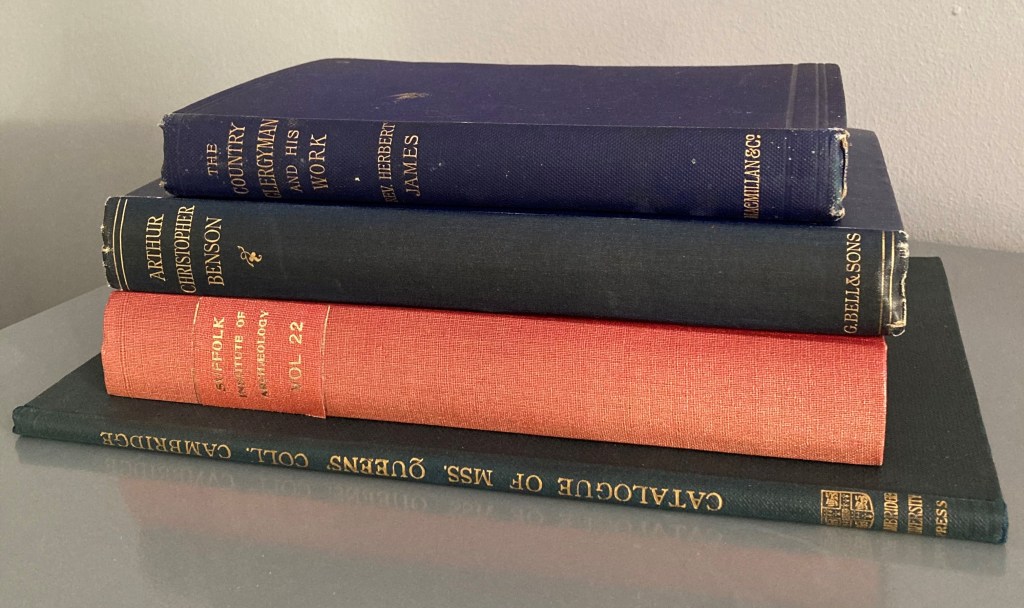 New M. R. James acquisitions, November/December 2020