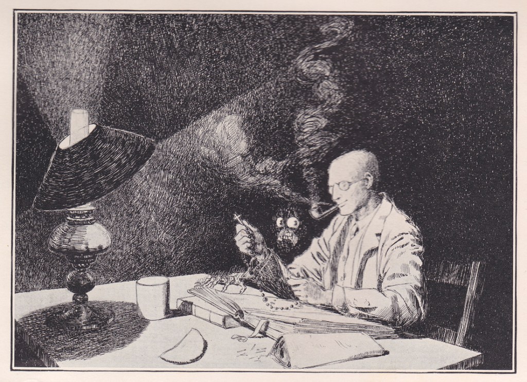 Original James McBryde illustration for 'Canon Alberic's Scrap-Book'