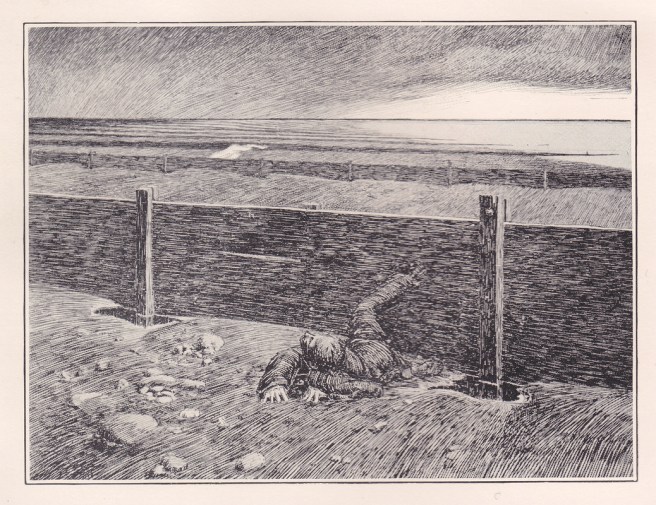 Original James McBryde illustration for 'Oh, Whistle, and I’ll Come to You My Lad'