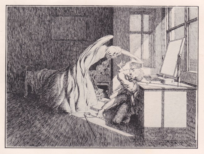 Original James McBryde illustration for 'Oh, Whistle, and I’ll Come to You My Lad'