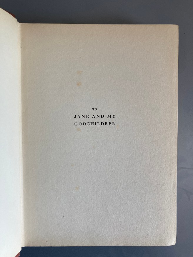 Old Testament Legends: being Stories out of some of the less-known Apocryphal Books of the Old Testament - dedication to Jane McBryde et al.